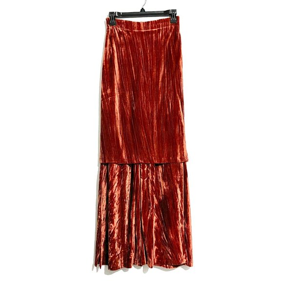 Zara Nwt Velvet High-Waist Skort Pants/Skirt - Picture 5 of 13